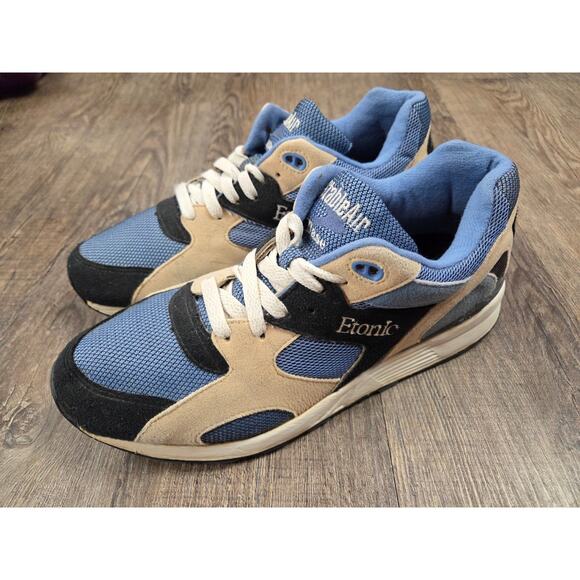 ETONIC StableAir Base Sneaker 9.5D Color Blocked Blue Retro Shoe Vtg 90's Men's - Picture 1 of 11